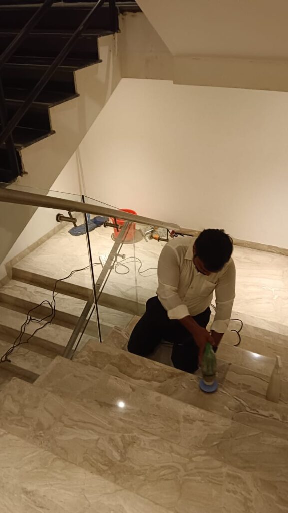 marble staircase polishing by dustbusters